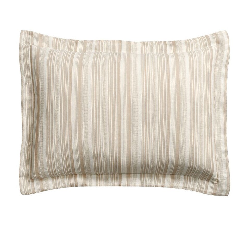 Beckett Yarn Dye Textured Striped Pillowcase Pottery Barn Australia